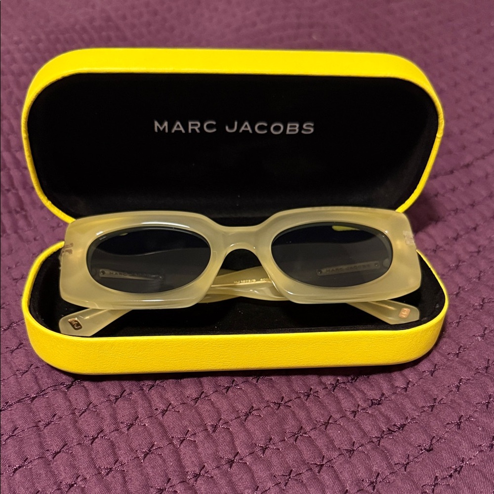 Marc Jacobs Yellow Sunglasses with Yellow and Black Case